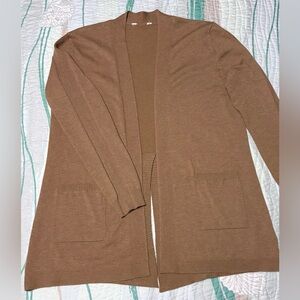 Beige Ribbed Knit Sweater